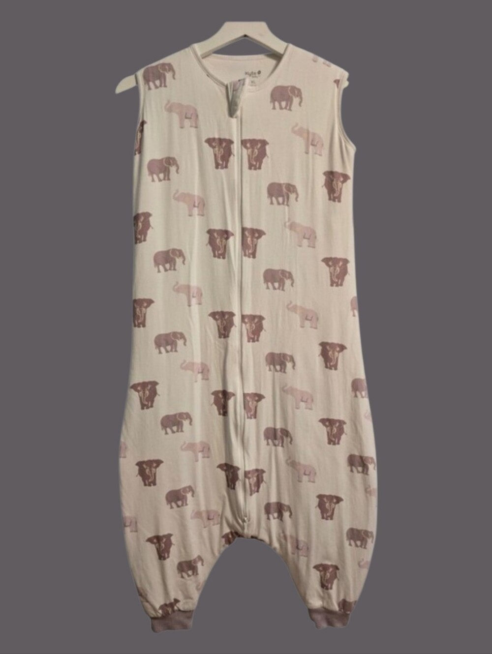 Kyte Baby Sleep Sack Walker Bamboo XL White Multi 1.0 Tog Elephants Cozy Comfy